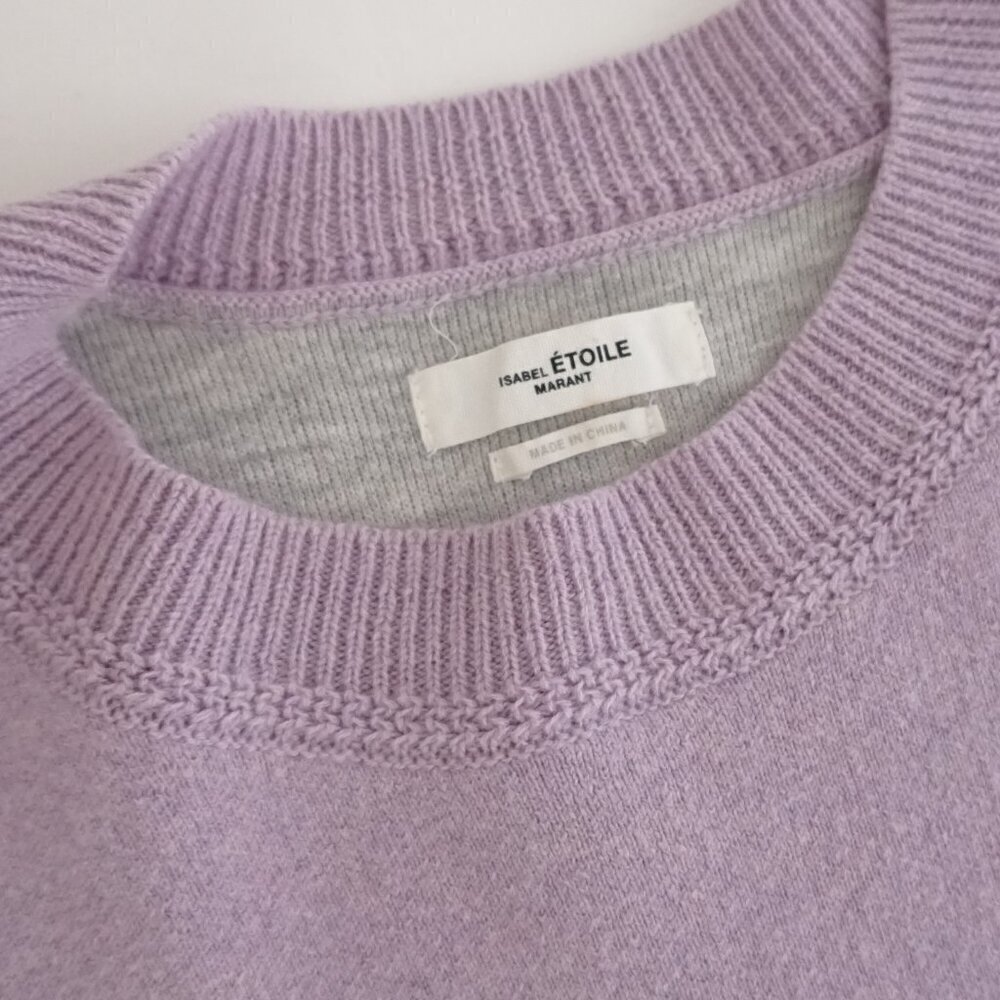 Isabel Marant Etoile Purple Pink Korbin Logo 45% Cotton 20% Wool Sweater 44 (M) - Picture 11 of 11